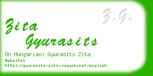 zita gyurasits business card